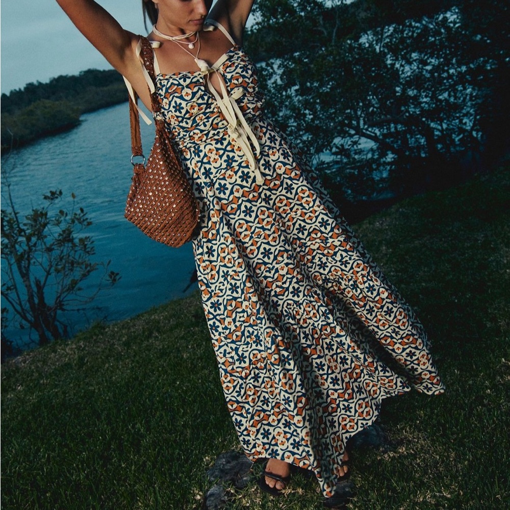 Free People Palma Printed Midi Dress - Picture 3 of 9